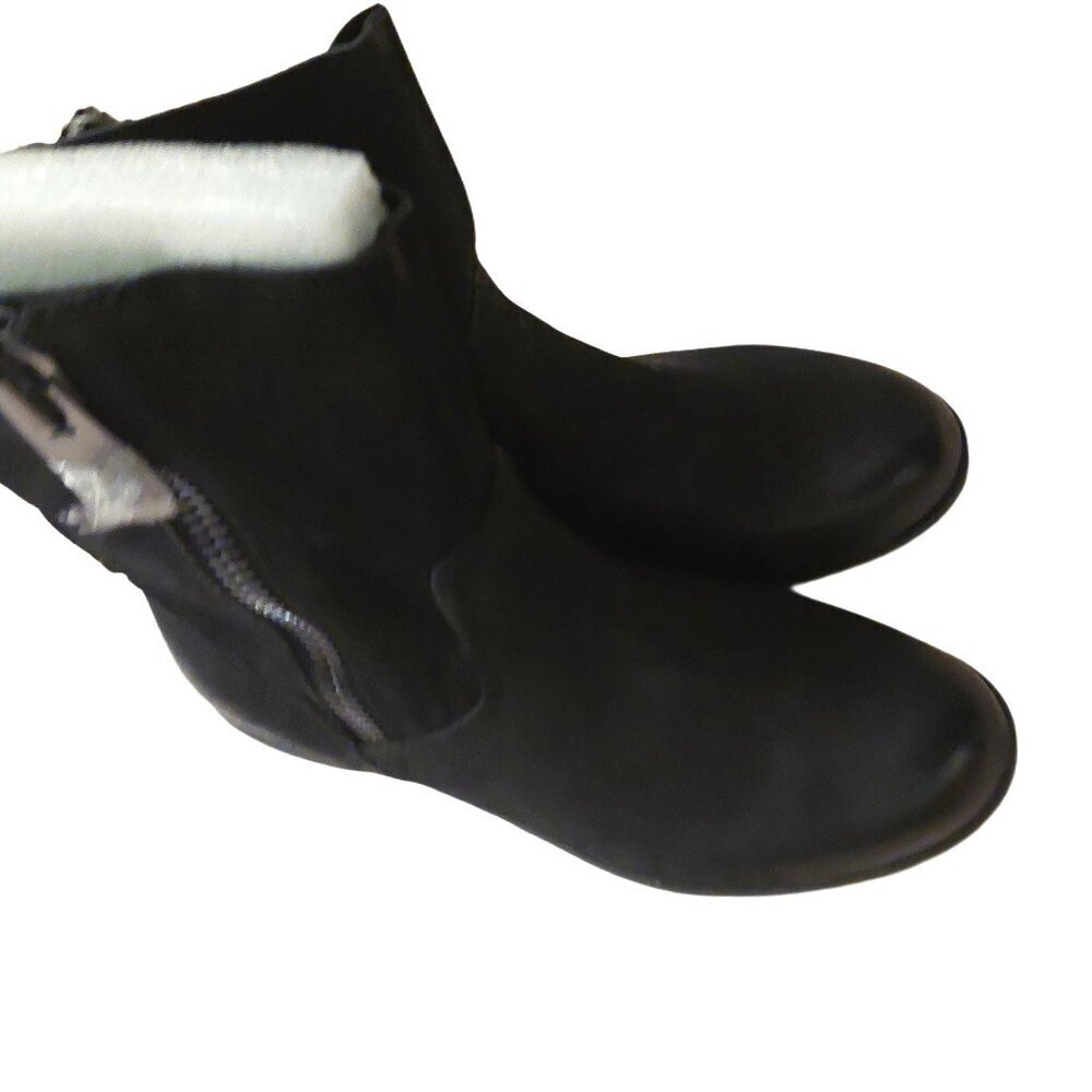 BCBGeneration Black Goat Suede Leather Moto Boots $185 - Picture 7 of 8